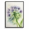 Ornamental onion (Allium Nigrum) Watercolour Botanical Art Print - Crow Wild Garlic Minimalist Framed Plant Wall Art 1 watercolour botanical print flowers allium nigrum minimalist front view
