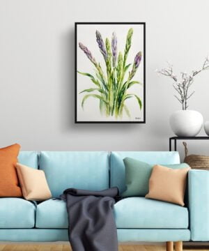 Asparagus Officinalis (Gijnlim) Watercolour Botanical Art Print - Minimalist Framed Plant Wall Art 15 Asparagus Officinalis (Gijnlim) Watercolour Botanical Art Print - Minimalist Framed Plant Wall Art - Image 2