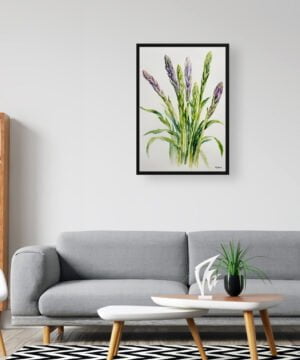 Asparagus Officinalis (Gijnlim) Watercolour Botanical Art Print - Minimalist Framed Plant Wall Art 16 Asparagus Officinalis (Gijnlim) Watercolour Botanical Art Print - Minimalist Framed Plant Wall Art - Image 3