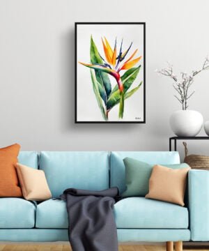 Bird of Paradise (Strelitzia Reginae) Watercolour Botanical Art Print - Crane Flower Minimalist Framed Plant Wall Art 15 Bird of Paradise (Strelitzia Reginae) Watercolour Botanical Art Print - Crane Flower Minimalist Framed Plant Wall Art - Image 2