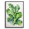 Brussels sprouts Watercolour Botanical Art Print - Brassica Oleracea Minimalist Framed Plant Wall Art 2 watercolour botanical print flowers brassica oleracea var gemmifera rubine minimalist front view