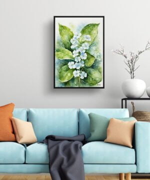 Siberian bugloss (Brunnera Macrophylla) Watercolour Botanical Art Print - Boraginaceae Framed Plant Wall Art 15 Siberian bugloss (Brunnera Macrophylla) Watercolour Botanical Art Print - Boraginaceae Framed Plant Wall Art - Image 2