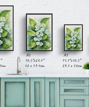 Siberian bugloss (Brunnera Macrophylla) Watercolour Botanical Art Print - Boraginaceae Framed Plant Wall Art 17 Siberian bugloss (Brunnera Macrophylla) Watercolour Botanical Art Print - Boraginaceae Framed Plant Wall Art - Image 4