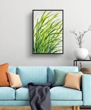 Japanese Sedge Watercolour Botanical Art Print - Carex Oshimensis Everillo Framed Plant Wall Art 15 Japanese Sedge Watercolour Botanical Art Print - Carex Oshimensis Everillo Framed Plant Wall Art - Image 2