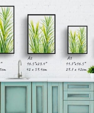 Japanese Sedge Watercolour Botanical Art Print - Carex Oshimensis Everillo Minimalist Framed Plant Wall Art 17 Japanese Sedge Watercolour Botanical Art Print - Carex Oshimensis Everillo Minimalist Framed Plant Wall Art - Image 4