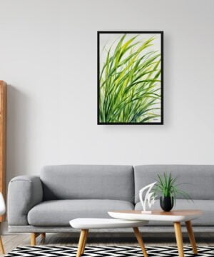 Japanese Sedge Watercolour Botanical Art Print - Carex Oshimensis Everillo Framed Plant Wall Art 16 Japanese Sedge Watercolour Botanical Art Print - Carex Oshimensis Everillo Framed Plant Wall Art - Image 3