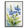 Chinese Forget-me-not Watercolour Botanical Art Print - Cynoglossum Amabile Framed Plant Wall Art 1 watercolour botanical print flowers cynoglossum amabile front view