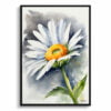 Oxeye Marguerite Watercolour Botanical Art Print - Daisy Framed Plant Wall Art 2 watercolour botanical print flowers daisy front view