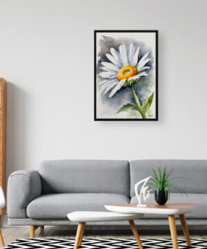 Oxeye Marguerite Watercolour Botanical Art Print - Daisy Framed Plant Wall Art 16 Oxeye Marguerite Watercolour Botanical Art Print - Daisy Framed Plant Wall Art - Image 3