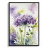 Queen Anne's lace (Daucus carota) Watercolour Botanical Art Print - Cosmic Carrot Framed Plant Wall Art 2 watercolour botanical print flowers daucus carota purple haze front view
