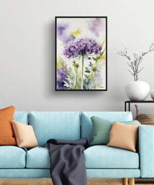 Queen Anne's lace (Daucus carota) Watercolour Botanical Art Print - Cosmic Carrot Framed Plant Wall Art 15 Queen Anne's lace (Daucus carota) Watercolour Botanical Art Print - Cosmic Carrot Framed Plant Wall Art - Image 2
