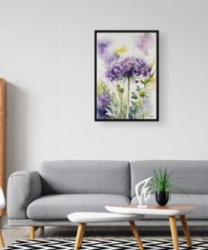 Queen Anne's lace (Daucus carota) Watercolour Botanical Art Print - Cosmic Carrot Framed Plant Wall Art 16 Queen Anne's lace (Daucus carota) Watercolour Botanical Art Print - Cosmic Carrot Framed Plant Wall Art - Image 3