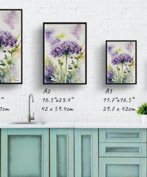 Queen Anne's lace (Daucus carota) Watercolour Botanical Art Print - Cosmic Carrot Framed Plant Wall Art 17 Queen Anne's lace (Daucus carota) Watercolour Botanical Art Print - Cosmic Carrot Framed Plant Wall Art - Image 4