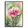 Dianthus Devon Wizard Watercolour Botanical Art Print - Pink Carnation Framed Plant Wall Art 2 watercolour botanical print flowers dianthus devon wizard front view