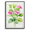 Twinspur Watercolour Botanical Art Print - Diascia Personata Minimalist Framed Plant Wall Art 1 watercolour botanical print flowers diascia personata minimalist front view