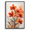 Wallflower Watercolour Botanical Art Print - Erysimum Winter Orchid Minimalist Framed Plant Wall Art 1 watercolour botanical print flowers erysimum winter orchid minimalist front view