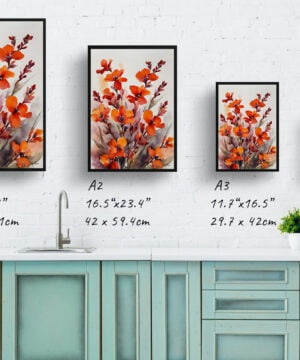 Wallflower Watercolour Botanical Art Print - Erysimum Winter Orchid Framed Plant Wall Art 17 Wallflower Watercolour Botanical Art Print - Erysimum Winter Orchid Framed Plant Wall Art - Image 4