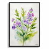 Dame's Rocket Watercolour Botanical Art Print - Hesperis Matronalis Minimalist Framed Plant Wall Art 1 watercolour botanical print flowers hesperis matronalis minimalist front view