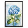 Hortensia Watercolour Botanical Art Print - Hydrangea Framed Plant Wall Art 2 watercolour botanical print flowers hydrangea front view