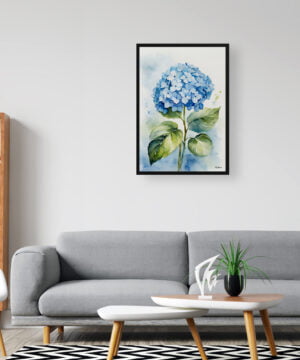 Hortensia Watercolour Botanical Art Print - Hydrangea Framed Plant Wall Art 16 Hortensia Watercolour Botanical Art Print - Hydrangea Framed Plant Wall Art - Image 3