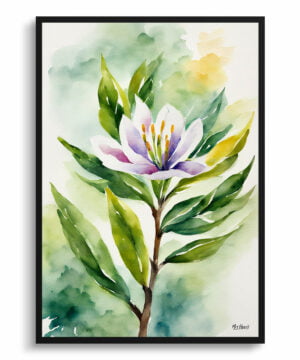 Bay Laurel Watercolour Botanical Art Print - Framed Plant Wall Art