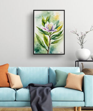 Bay Laurel Watercolour Botanical Art Print - Framed Plant Wall Art 15 Bay Laurel Watercolour Botanical Art Print - Framed Plant Wall Art - Image 2