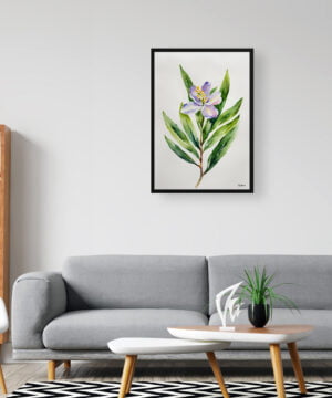Bay Laurel Flower Watercolour Botanical Art Print - Minimalist Framed Plant Wall Art 16 Bay Laurel Flower Watercolour Botanical Art Print - Minimalist Framed Plant Wall Art - Image 3
