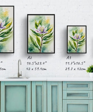 Bay Laurel Watercolour Botanical Art Print - Framed Plant Wall Art 17 Bay Laurel Watercolour Botanical Art Print - Framed Plant Wall Art - Image 4