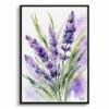 English Lavender Watercolour Botanical Art Print - Framed Plant Wall Art 1 watercolour botanical print flowers lavender front view