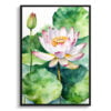 Lotus flower Watercolour Botanical Art Print - Sacred Framed Plant Wall Art 1 watercolour botanical print flowers lotus flower front view