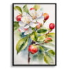 Howgate Wonder Apple Watercolour Botanical Art Print - Malus Domestica Framed Plant Wall Art 2 watercolour botanical print flowers malus domestica howgate wonder front view