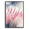 Hairawn Muhly Watercolour Botanical Art Print - Muhlenbergia capillaris Framed Plant Wall Art 2 watercolour botanical print flowers muhlenbergia capillaris hairawn muhly front view