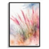 Hairawn Muhly Wash Watercolour Botanical Art Print - Muhlenbergia capillaris Framed Plant Wall Art 1 watercolour botanical print flowers muhlenbergia capillaris hairawn muhly wash front view
