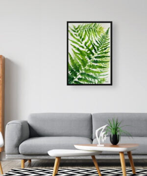 Sensitive Fern Watercolour Botanical Art Print - Onoclea Sensibilis Framed Plant Wall Art 16 Sensitive Fern Watercolour Botanical Art Print - Onoclea Sensibilis Framed Plant Wall Art - Image 3