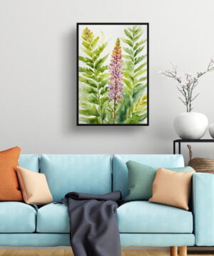 Royal fern Watercolour Botanical Art Print - Osmunda Regalis Framed Plant Wall Art 15 Royal fern Watercolour Botanical Art Print - Osmunda Regalis Framed Plant Wall Art - Image 2