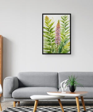 Royal fern Watercolour Botanical Art Print - Osmunda Regalis Framed Plant Wall Art 16 Royal fern Watercolour Botanical Art Print - Osmunda Regalis Framed Plant Wall Art - Image 3