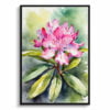 Azalea Watercolour Botanical Art Print - Rhododendron Framed Plant Wall Art 1 watercolour botanical print flowers rhododendron front view