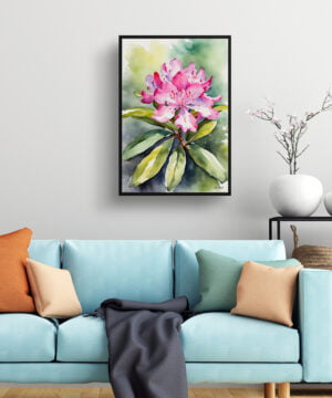 Azalea Watercolour Botanical Art Print - Rhododendron Framed Plant Wall Art 15 Azalea Watercolour Botanical Art Print - Rhododendron Framed Plant Wall Art - Image 2