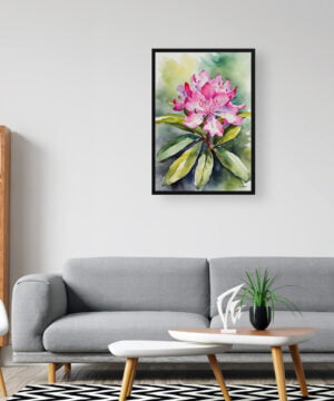Azalea Watercolour Botanical Art Print - Rhododendron Framed Plant Wall Art 16 Azalea Watercolour Botanical Art Print - Rhododendron Framed Plant Wall Art - Image 3