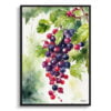 Blackcurrant Watercolour Botanical Art Print - Ribes Nigrum Cassissima Noiroma Framed Plant Wall Art 1 watercolour botanical print flowers ribes nigrum cassissima noiroma front view