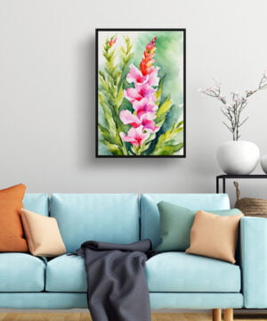 Dragon flower Watercolour Botanical Art Print - Snapdragon Framed Plant Wall Art 15 Dragon flower Watercolour Botanical Art Print - Snapdragon Framed Plant Wall Art - Image 2