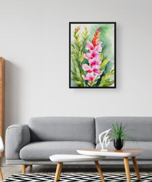 Dragon flower Watercolour Botanical Art Print - Snapdragon Framed Plant Wall Art 16 Dragon flower Watercolour Botanical Art Print - Snapdragon Framed Plant Wall Art - Image 3