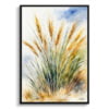 Peruvian feather grass Watercolour Botanical Art Print - Stipa ichu Framed Plant Wall Art 2 watercolour botanical print flowers stipa ichu peruvian feather grass front view