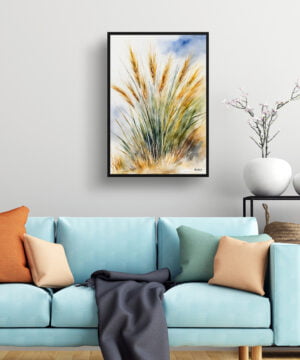 Peruvian feather grass Watercolour Botanical Art Print - Stipa ichu Framed Plant Wall Art 15 Peruvian feather grass Watercolour Botanical Art Print - Stipa ichu Framed Plant Wall Art - Image 2