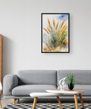 Peruvian feather grass Watercolour Botanical Art Print - Stipa ichu Framed Plant Wall Art 16 Peruvian feather grass Watercolour Botanical Art Print - Stipa ichu Framed Plant Wall Art - Image 3