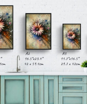 African Daisies (Gazania) Oil Painting Style Art Print - Whimsical Painting Framed Plant Wall Art 17 African Daisies (Gazania) Oil Painting Style Art Print - Whimsical Painting Framed Plant Wall Art - Image 4