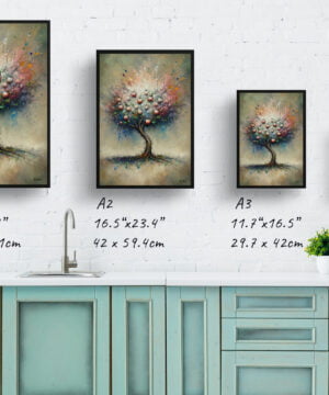 Apple tree (Malus Domestica) Oil Painting Style Art Print - Whimsical Painting Framed Plant Wall Art 17 Apple tree (Malus Domestica) Oil Painting Style Art Print - Whimsical Painting Framed Plant Wall Art - Image 4