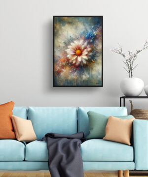 Asteraceae (Chrysanthemum) Oil Painting Style Art Print - Whimsical Painting Framed Plant Wall Art 15 Asteraceae (Chrysanthemum) Oil Painting Style Art Print - Whimsical Painting Framed Plant Wall Art - Image 2