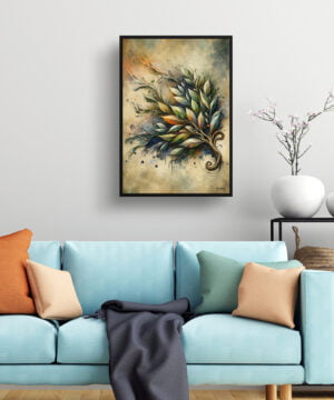 Bay Laurel (Laurus nobilisl) Oil Painting Style Art Print - Whimsical Painting Framed Plant Wall Art 15 Bay Laurel (Laurus nobilisl) Oil Painting Style Art Print - Whimsical Painting Framed Plant Wall Art - Image 2