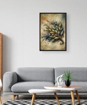 Bay Laurel (Laurus nobilisl) Oil Painting Style Art Print - Whimsical Painting Framed Plant Wall Art 16 Bay Laurel (Laurus nobilisl) Oil Painting Style Art Print - Whimsical Painting Framed Plant Wall Art - Image 3
